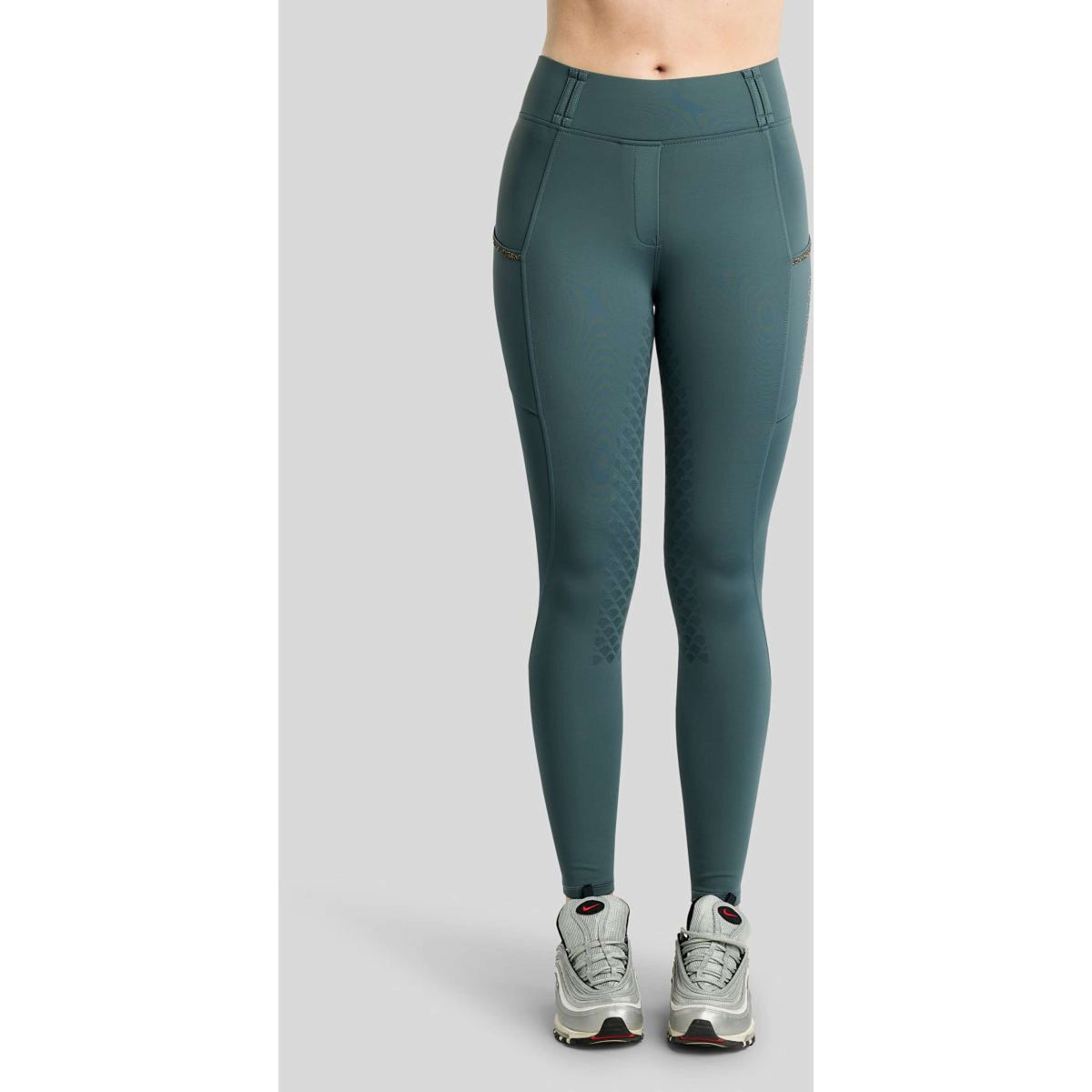Montar Thermo-Reitleggings MoVeronica Golden Quartz Full Grip Dark Slate