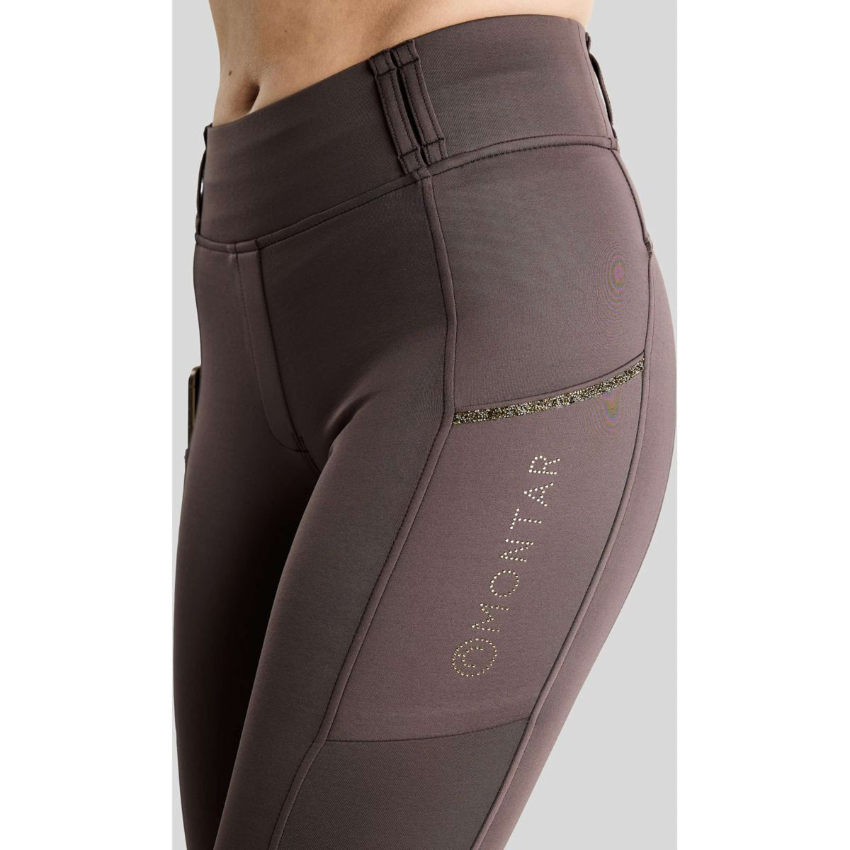 Montar Thermo-Reitleggings MoVeronica Golden Quartz Full Grip Black Peony