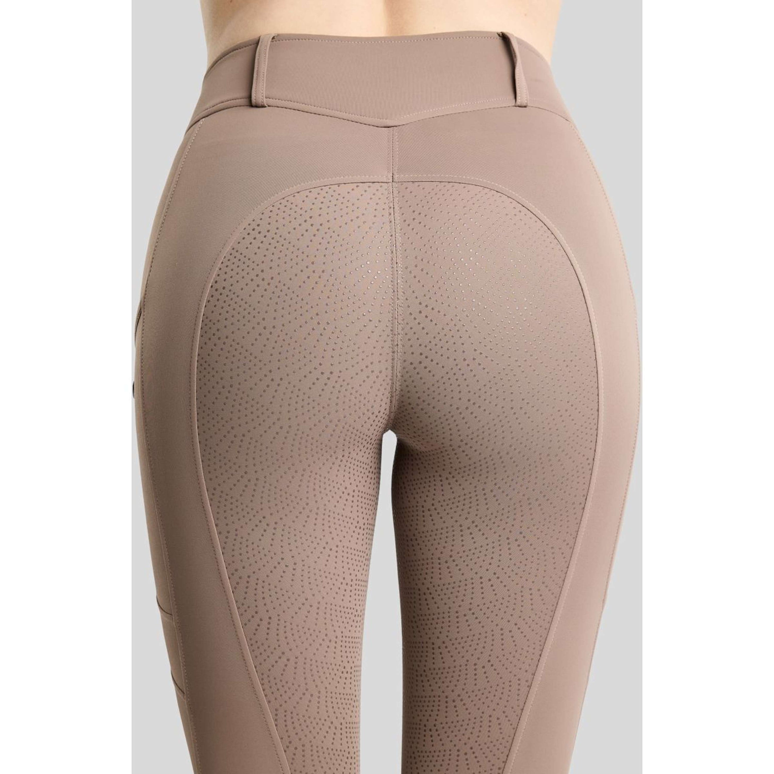 Montar Thermo-Reitleggings MoAddie Hybrid Gun Metal Logo Full Grip Nougat Brown Montar Thermo-Reitleggings MoAddie Hybrid Gun Metal Logo Full Grip Nougat Brown