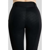 Montar Thermo-Reitleggings MoAddie Hybrid Gun Metal Logo Full Grip Schwarz