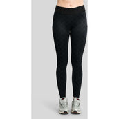 Montar Thermo-Reitleggings MoLeia Lumber Check All Over Printed Full Grip Schwarz