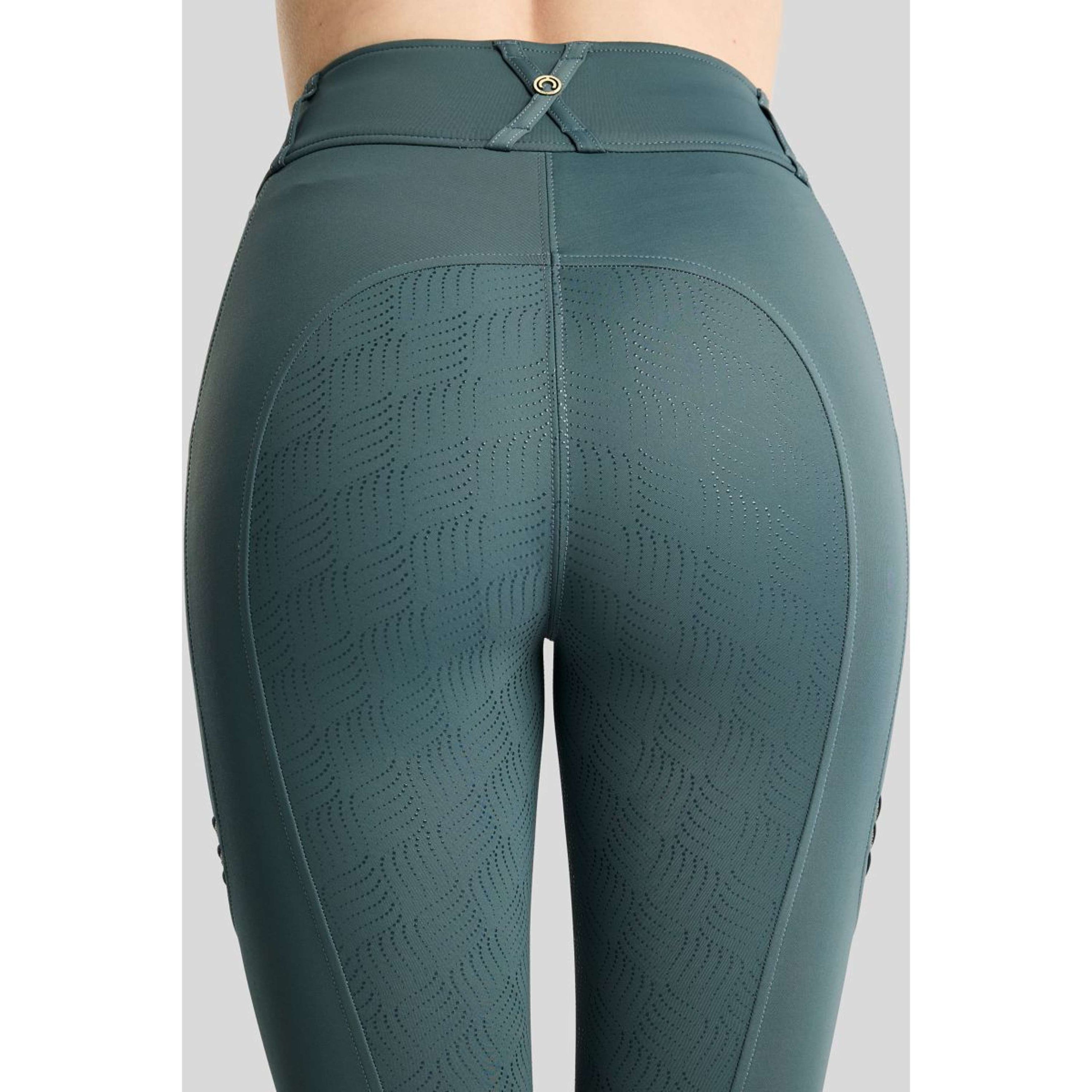 Montar Reitleggings MoWilma Hybrid Pintucks Golden Quartz Crystals Full Grip Dark Slate
