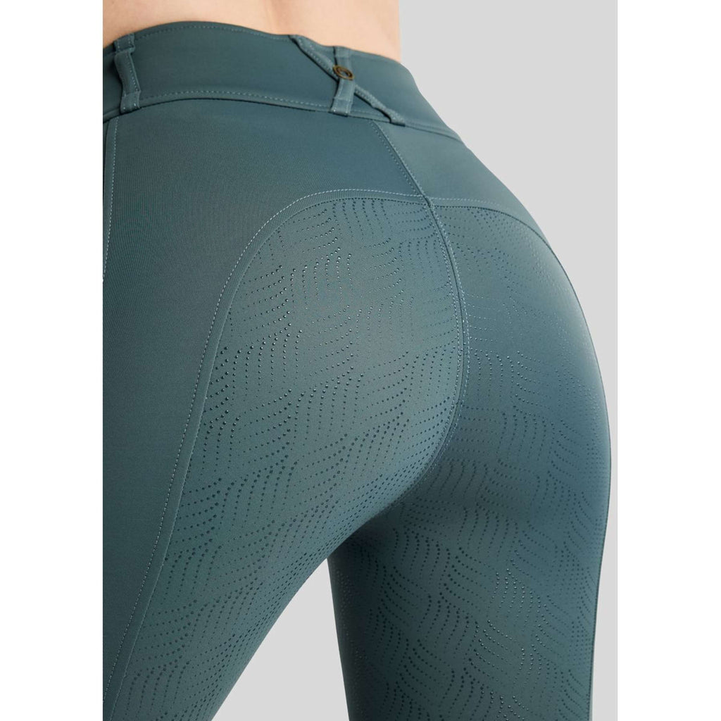 Montar Reitleggings MoWilma Hybrid Pintucks Golden Quartz Crystals Full Grip Dark Slate