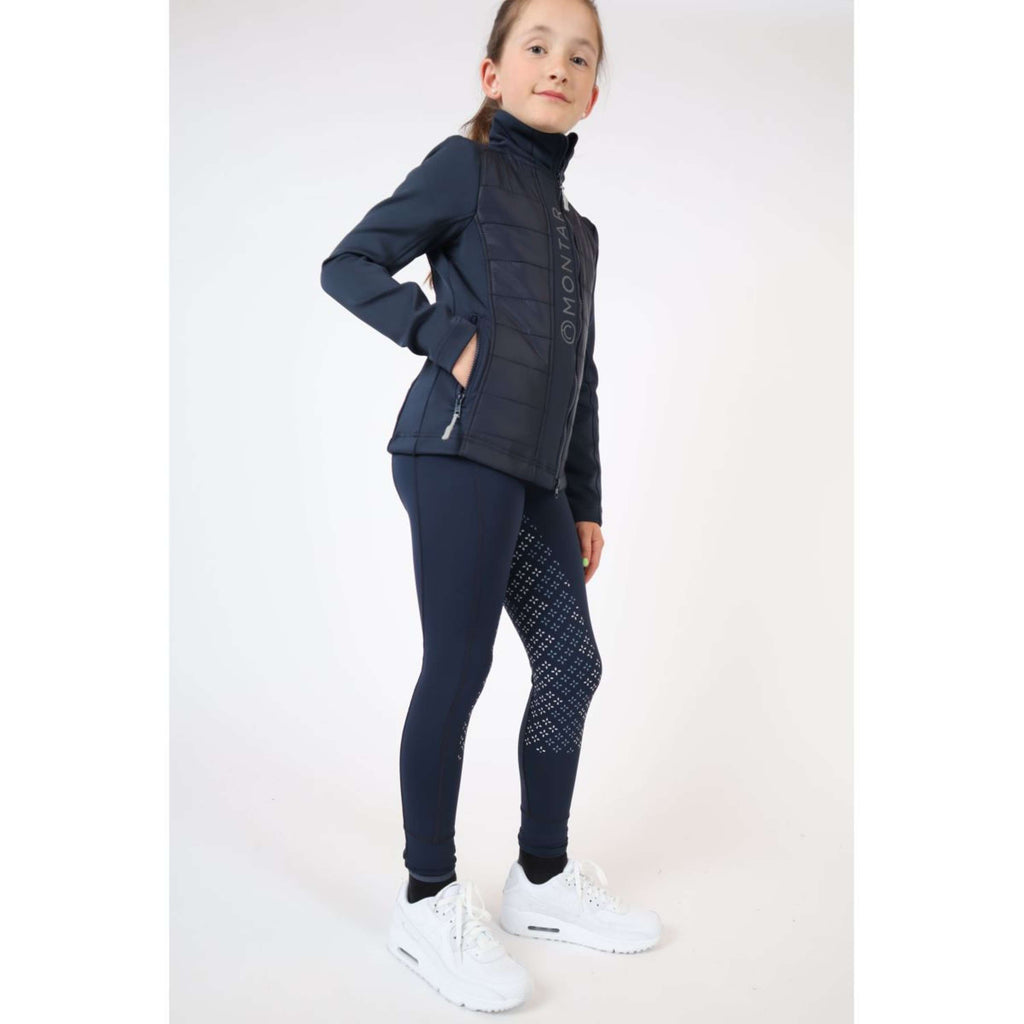 Montar Reitleggings Selena Pull On Junior Full Grip Navy