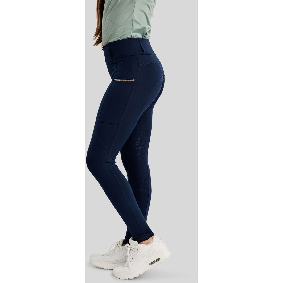 Montar Reitleggings MoLila Champagne Crystals Junior Navy