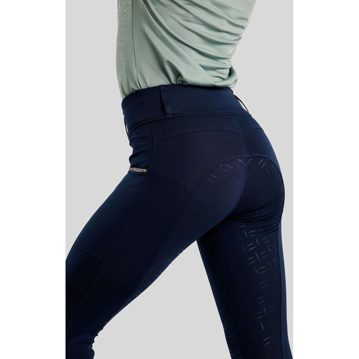 Montar Reitleggings MoLila Champagne Crystals Junior Navy