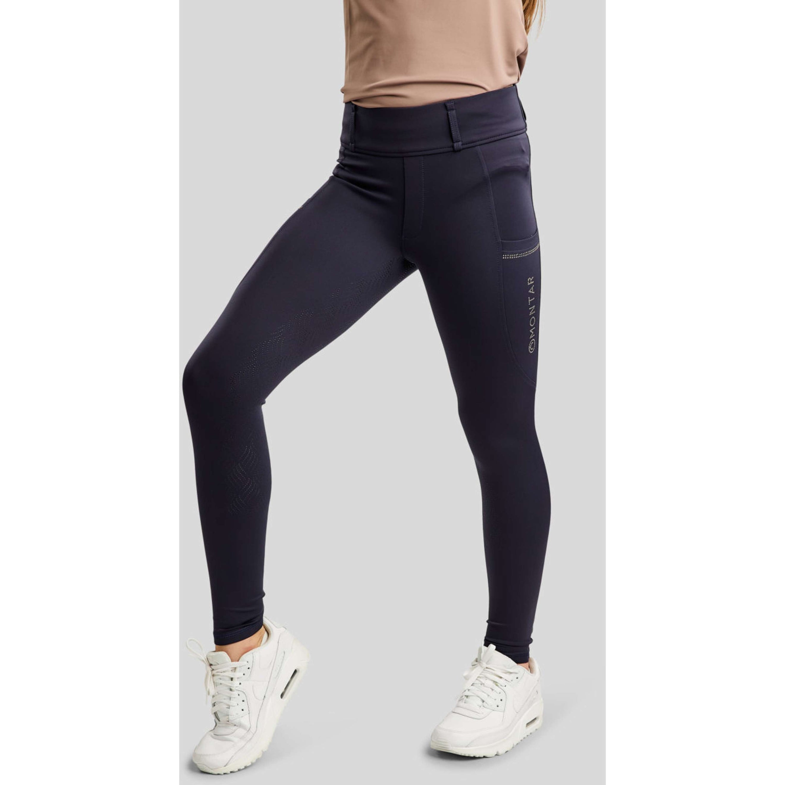 Montar Reitleggings MOEverlisa Kids Full Grip Navy