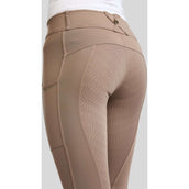 Montar Reitleggings MoWilma Hybrid Pintucks Golden Quartz Crystals Full Grip Nougat Brown