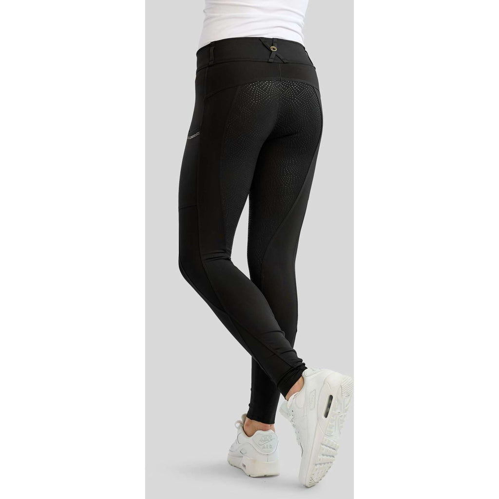 Montar Reitleggings MoEverline Hybrid Golden Quartz Crystals Kids Full Grip Schwarz