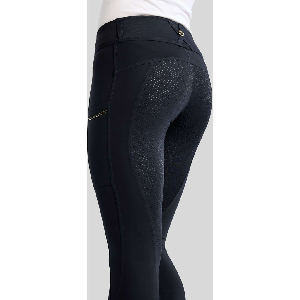 Montar Reitleggings MoEverline Hybrid Golden Quartz Crystals Kids Full Grip Navy