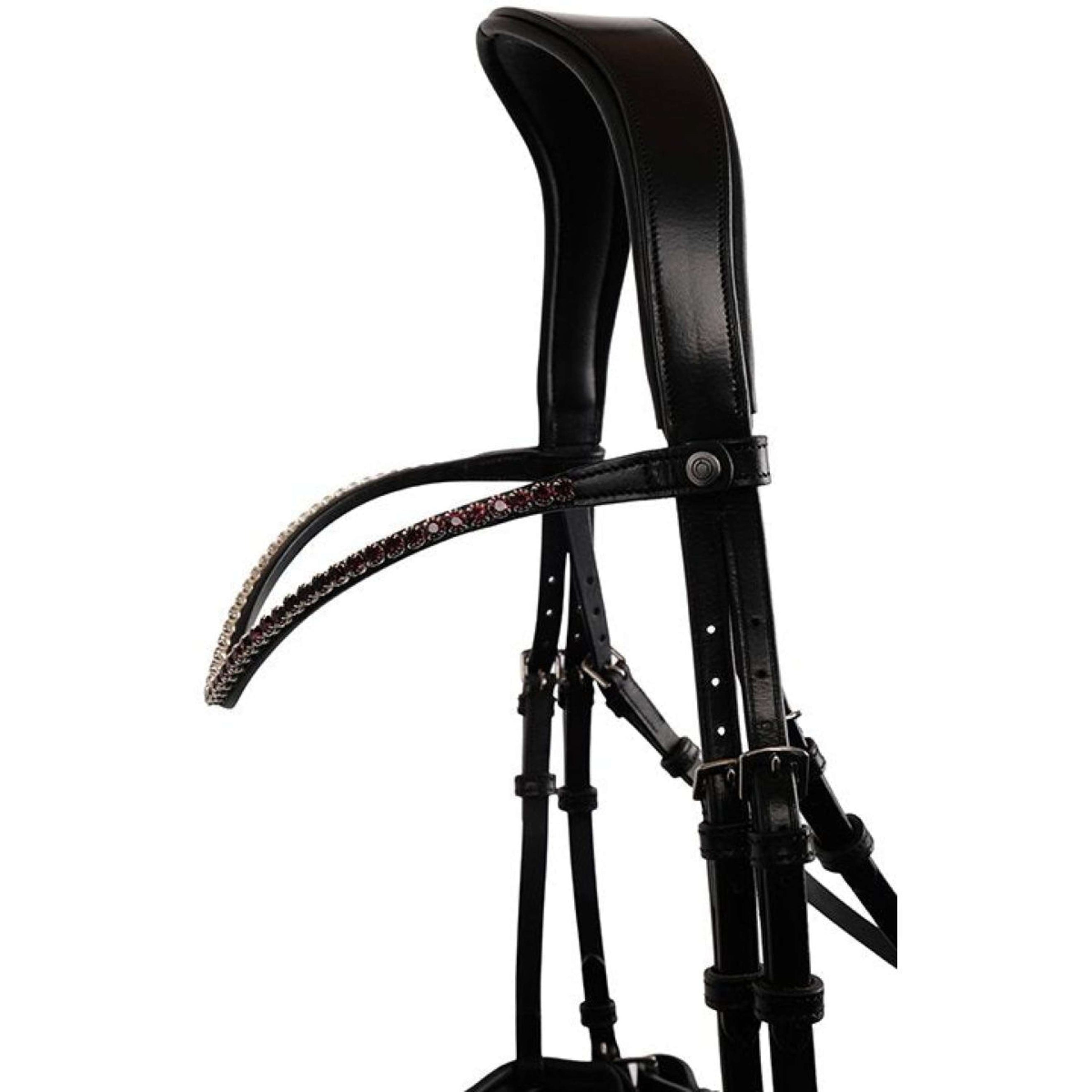 Montar Stirnriemen Fair Crystal Curved Plum/Schwarz Montar Stirnriemen Fair Crystal Curved Plum/Schwarz