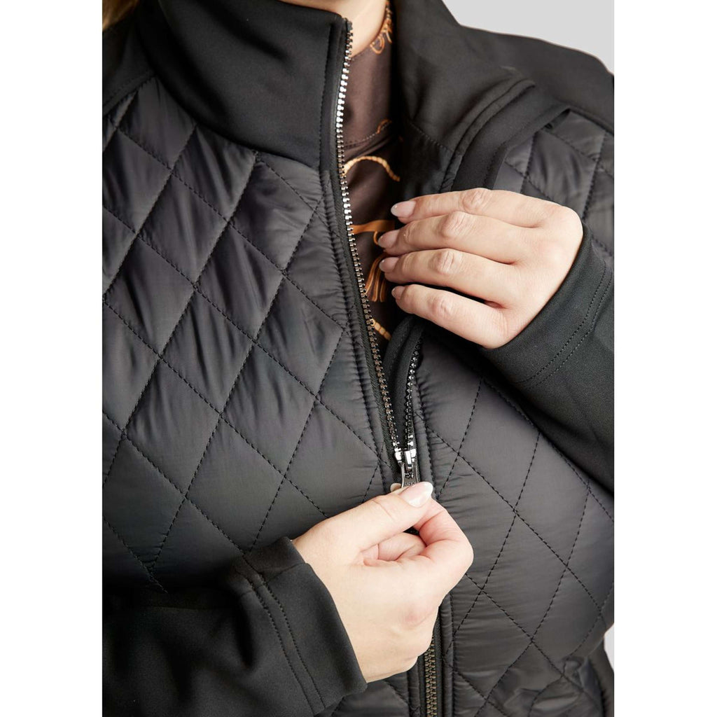 Montar Jack MoQuinn Quilted Long Schwarz