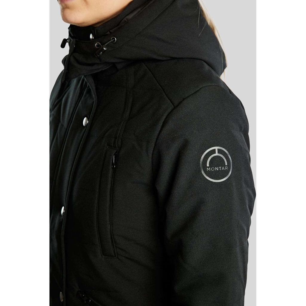 Montar Jacke Dicte Lang Wasserabweisend Schwarz