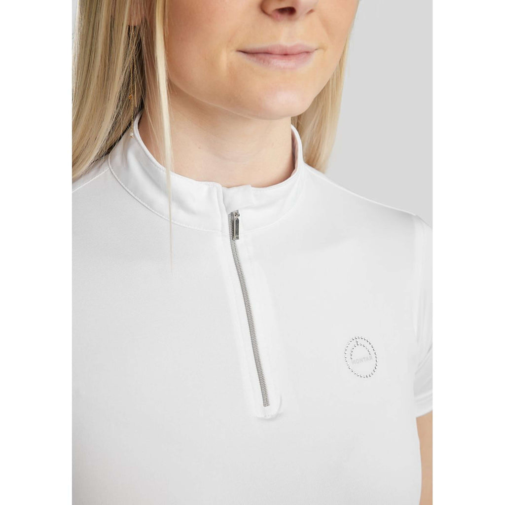 Montar Poloshirt Everly Crystal Logo Weiß