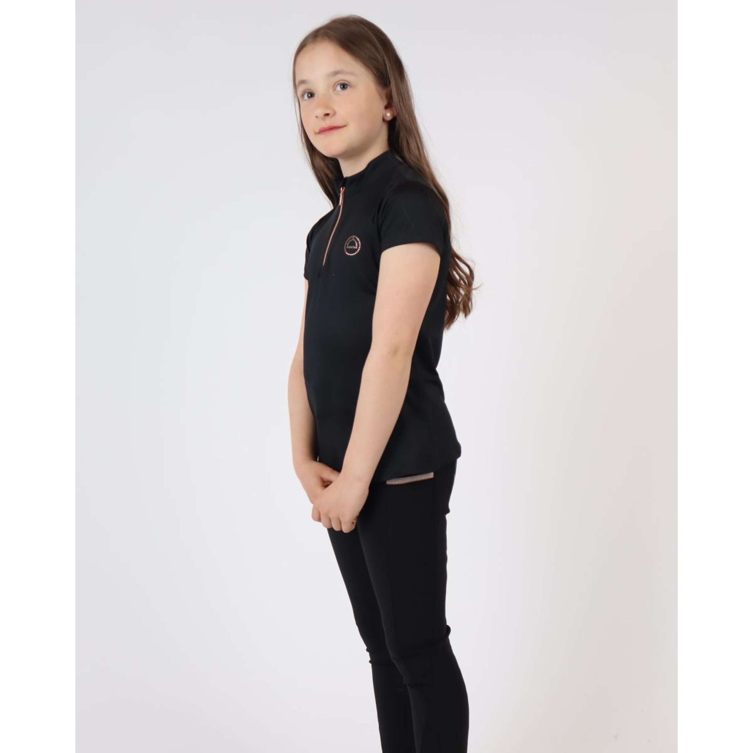 Montar Poloshirt Everly Rosegold Junior Schwarz Montar Poloshirt Everly Rosegold Junior Schwarz