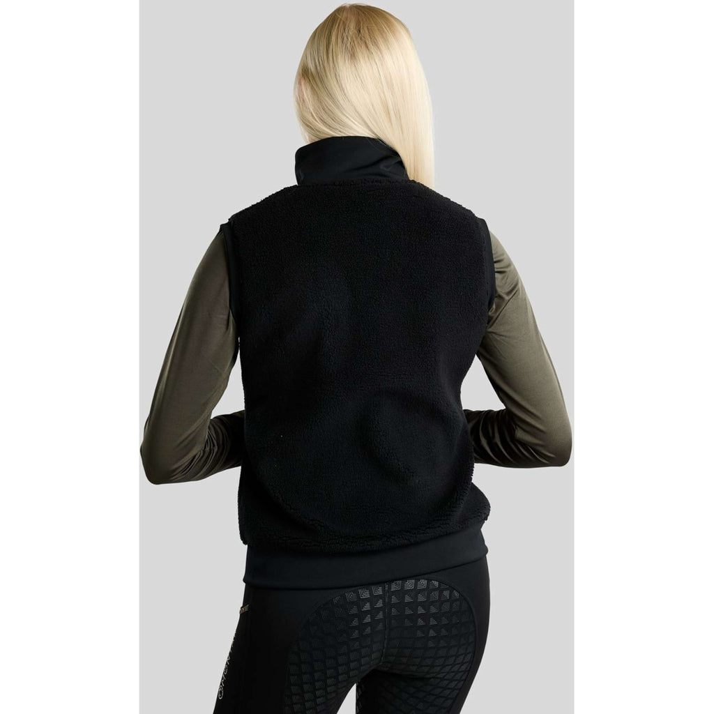 Montar Weste MoEbba Teddy Pile Golden Quartz Schwarz