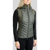 Montar Weste MoEverline Hybrid Detachable Hood Golden Quartz Crystals Forest Green
