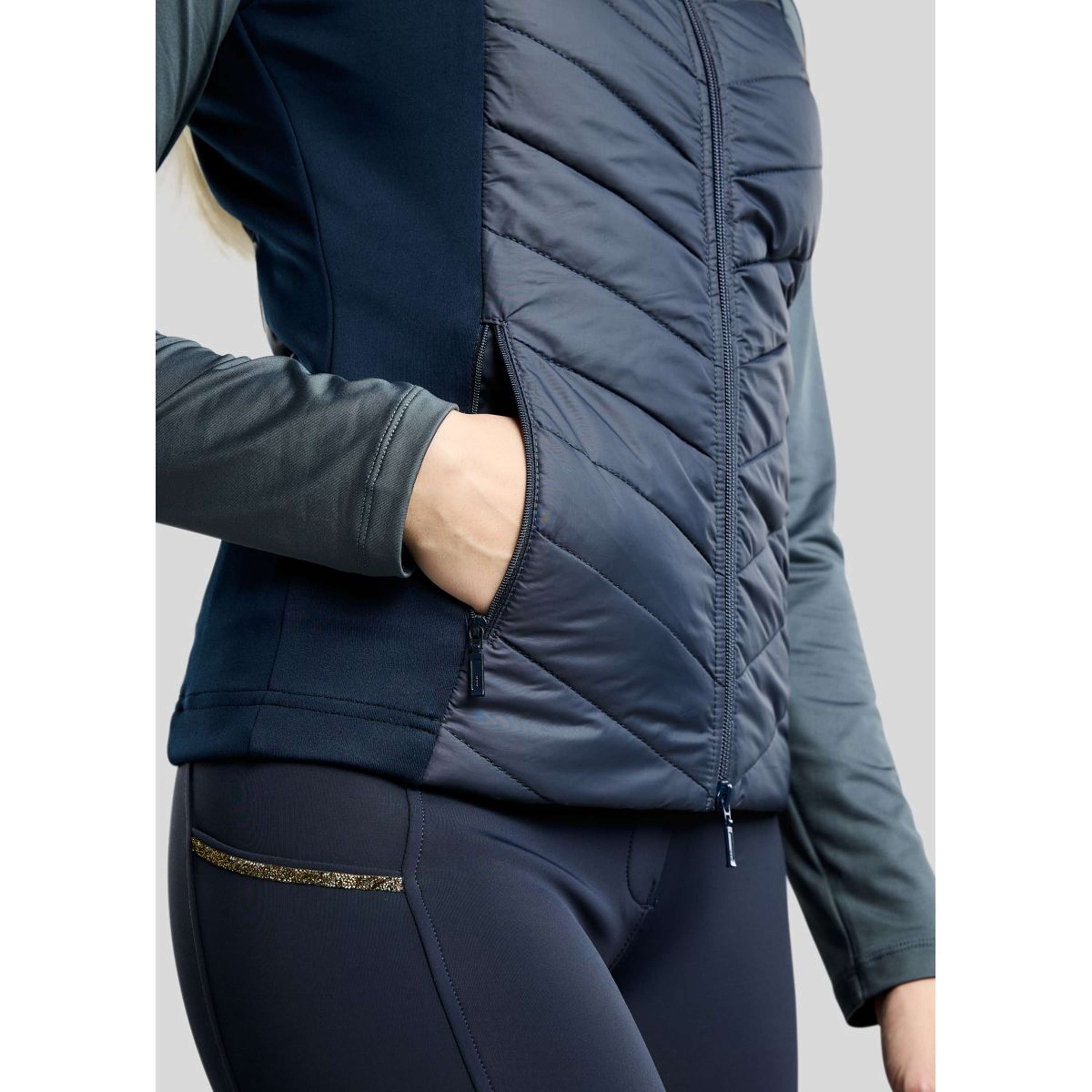 Montar Weste MoEverline Hybrid Detachable Hood Golden Quartz Crystals Navy