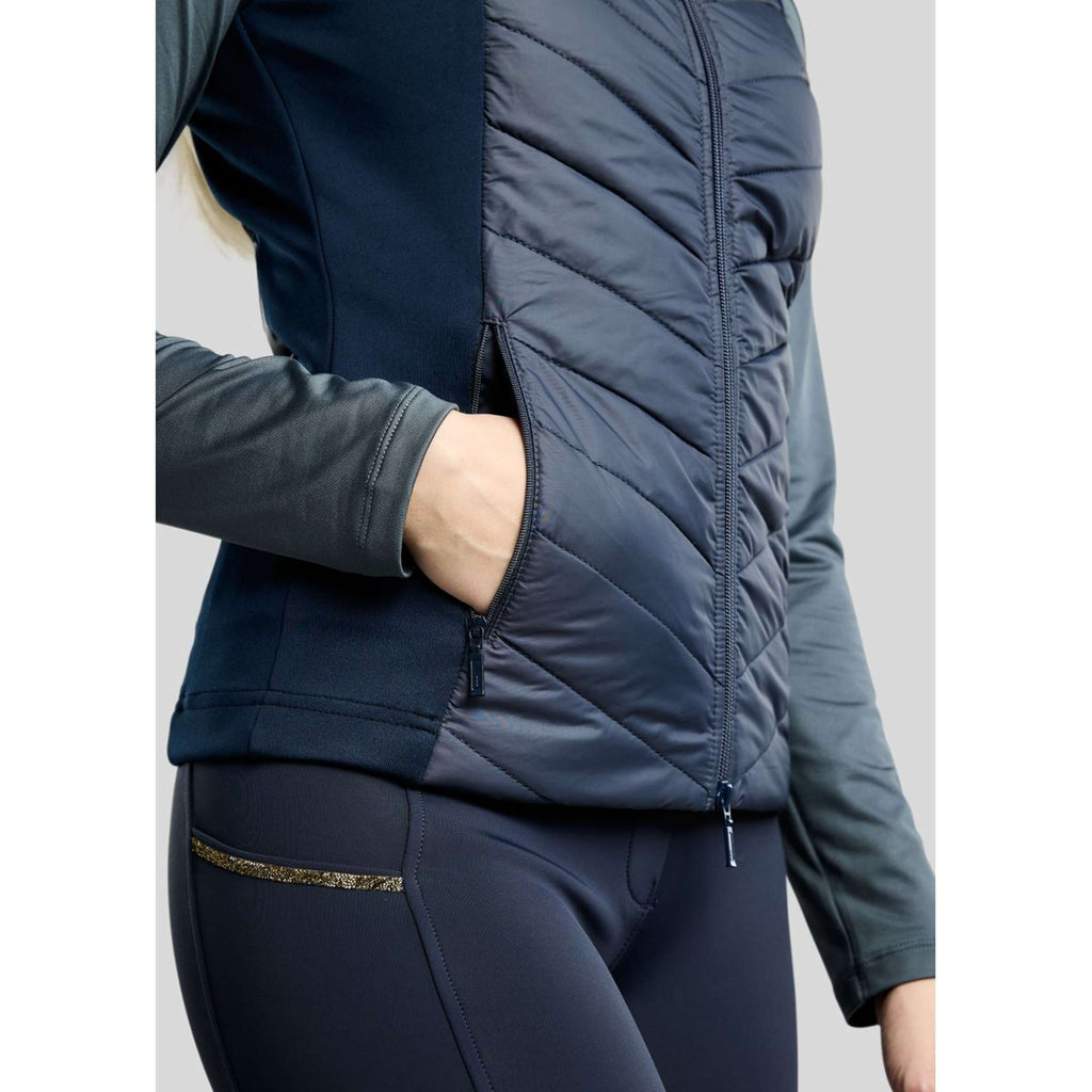 Montar Weste MoEverline Hybrid Detachable Hood Golden Quartz Crystals Navy