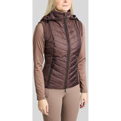 Montar Weste MoEverline Hybrid Detachable Hood Golden Quartz Crystals Black Peony