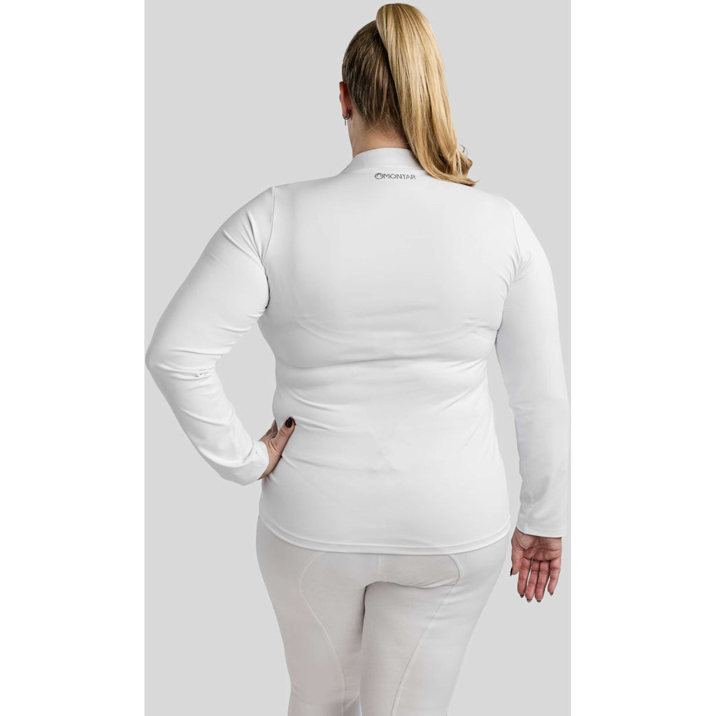 Montar Turniershirt MoFay Curve Lange Ärmel Weiß