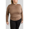 Montar Shirt MoFlair Curve Lange Ärmel Nougat Brown