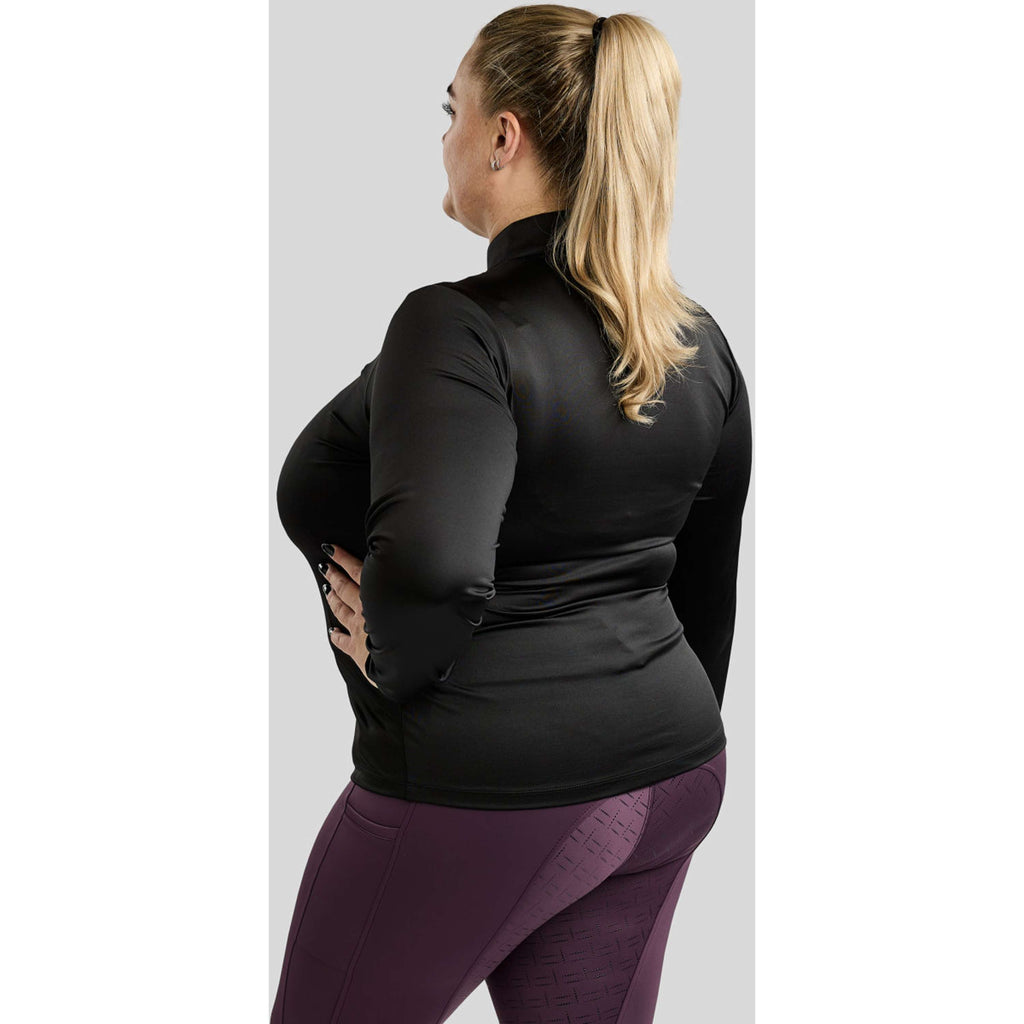 Montar Shirt MoFlair Curve Lange Ärmel Schwarz