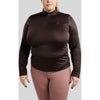 Montar Shirt MoFlair Curve Lange Ärmel Braun