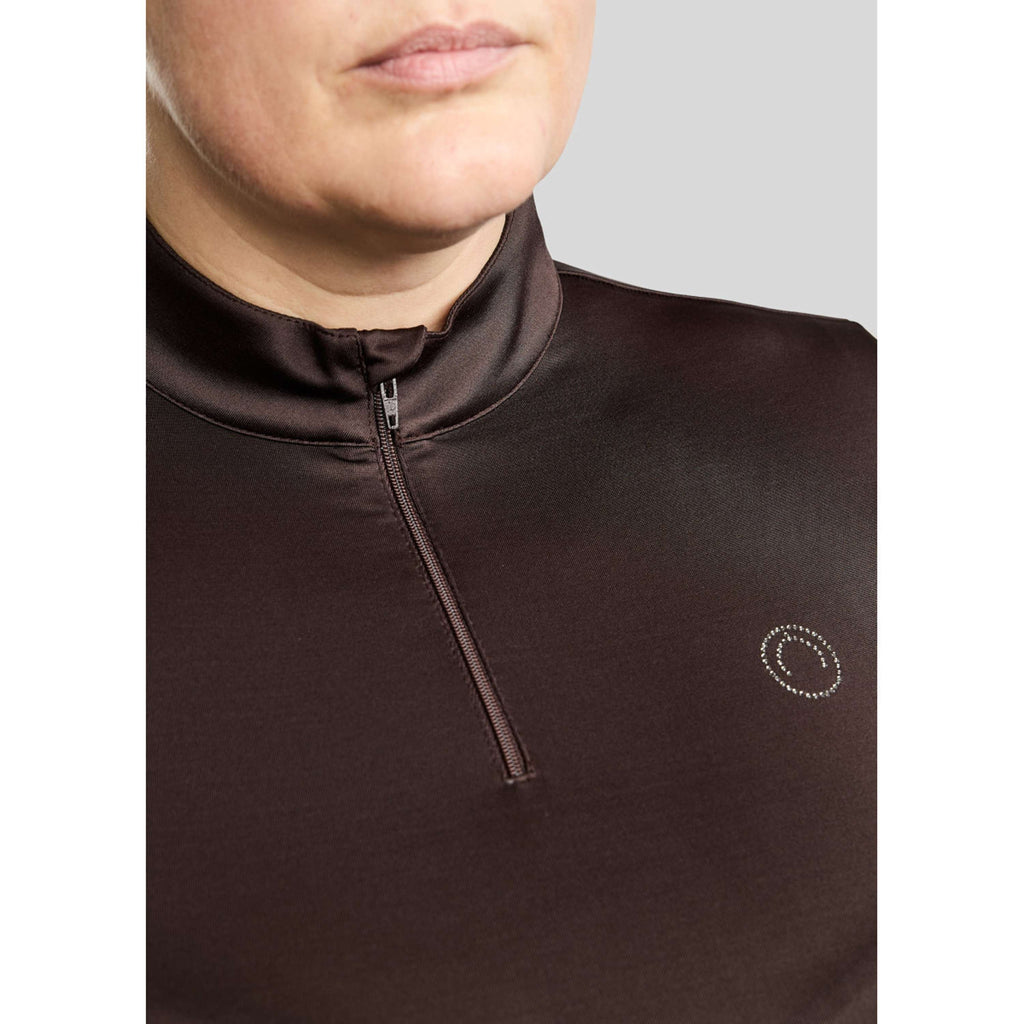 Montar Shirt MoFlair Curve Lange Ärmel Braun