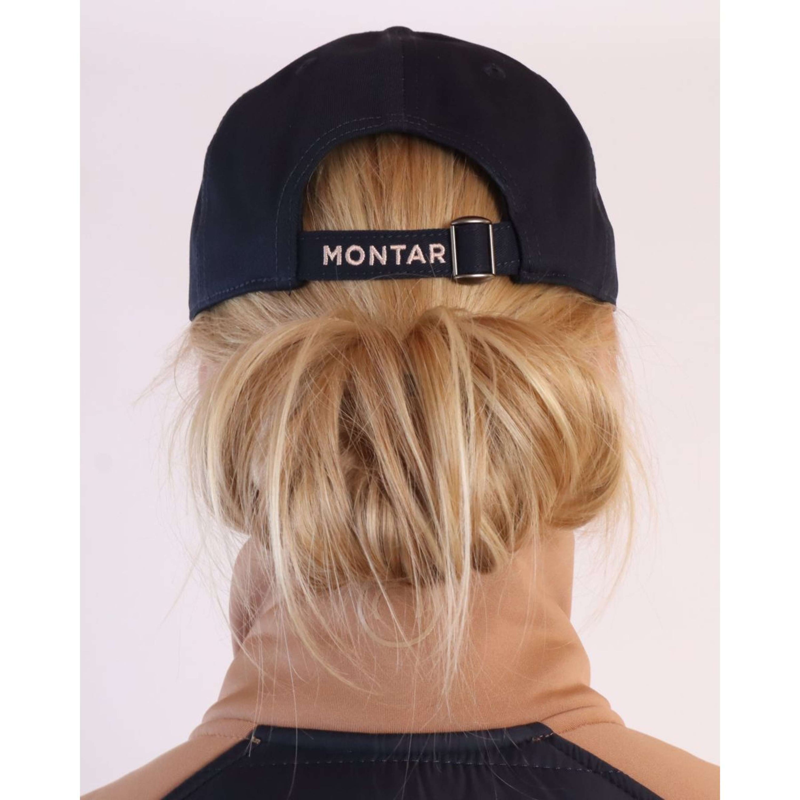 Montar Cap Crystal Beige Logo Schwarz