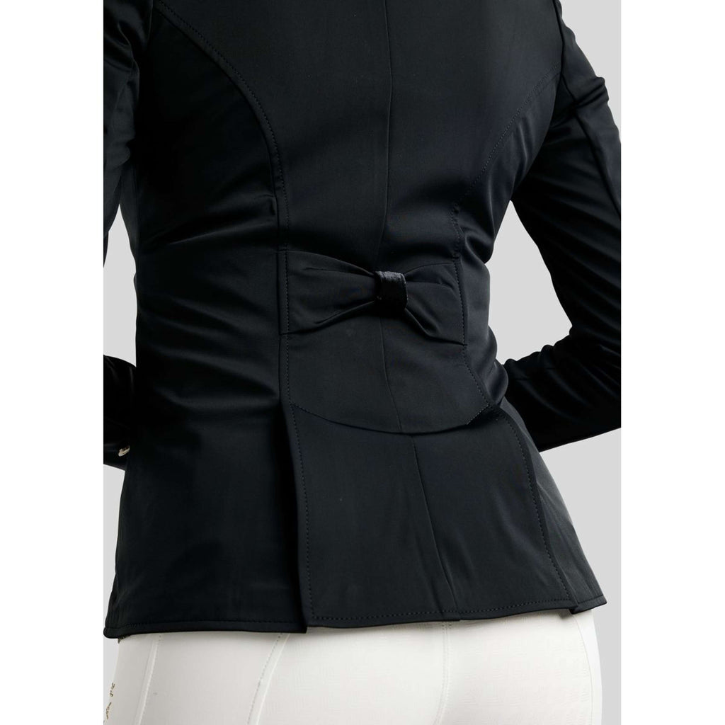 Montar Turnierjacket MoValerie Short Velvet Details Golden Quartz Crystals Schwarz