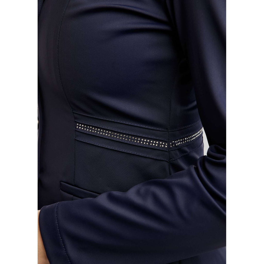 Montar Turnierjacket MoPearl Pintucks Gun Metal Crystals Navy