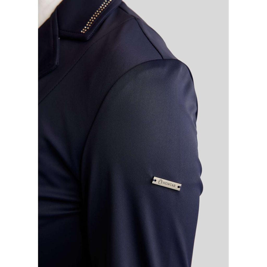 Montar Turnierjacket MoPearl Pintucks Gun Metal Crystals Navy
