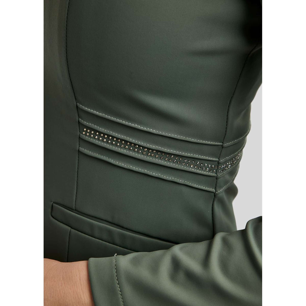 Montar Turnierjacket MoPearl Pintucks Gun Metal Crystals Jade