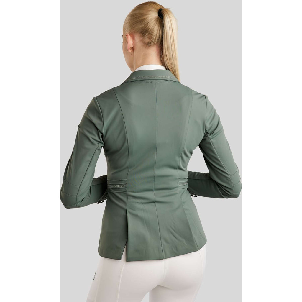 Montar Turnierjacket MoPearl Pintucks Gun Metal Crystals Jade