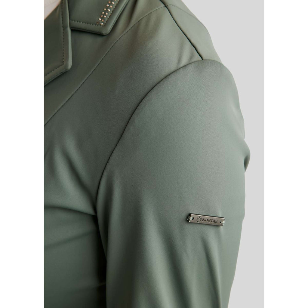 Montar Turnierjacket MoPearl Pintucks Gun Metal Crystals Jade