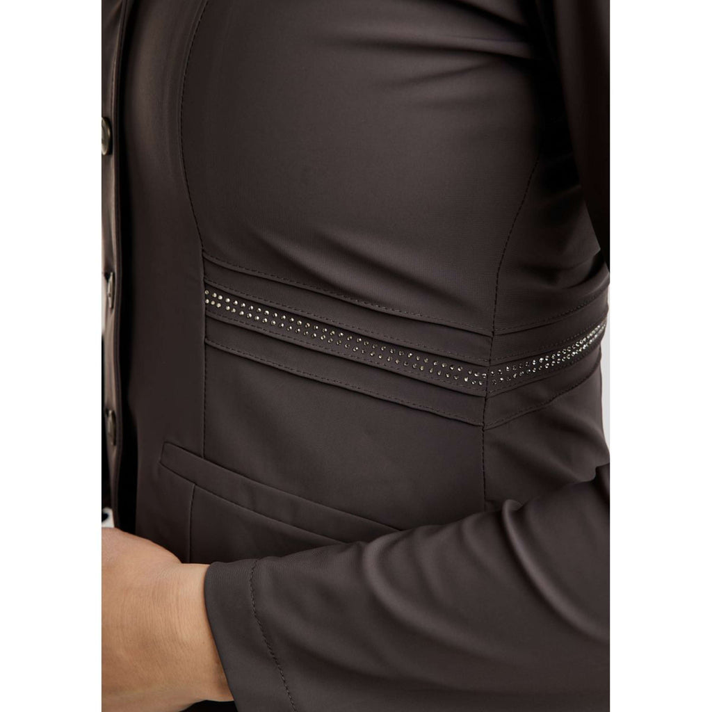 Montar Turnierjacket MoPearl Pintucks Gun Metal Crystals Slate Grey
