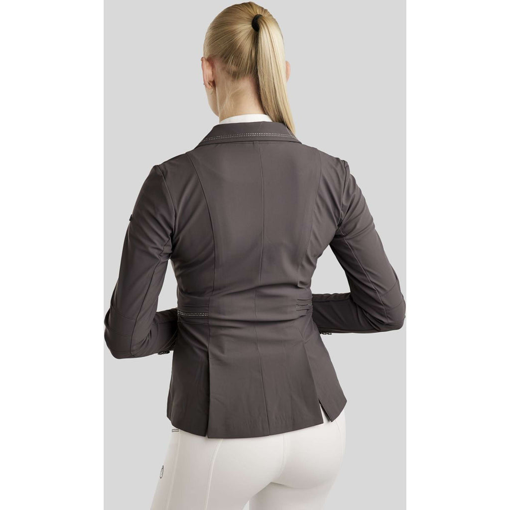 Montar Turnierjacket MoPearl Pintucks Gun Metal Crystals Slate Grey
