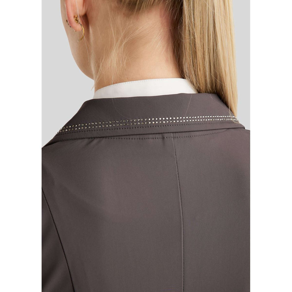 Montar Turnierjacket MoPearl Pintucks Gun Metal Crystals Slate Grey