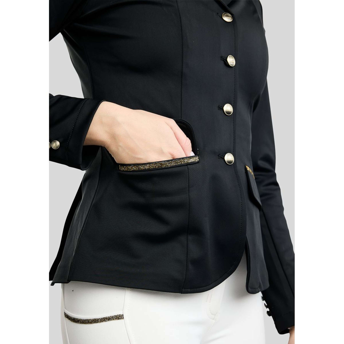 Montar Turnierjacket MoEve Golden Quartz Crystals Schwarz