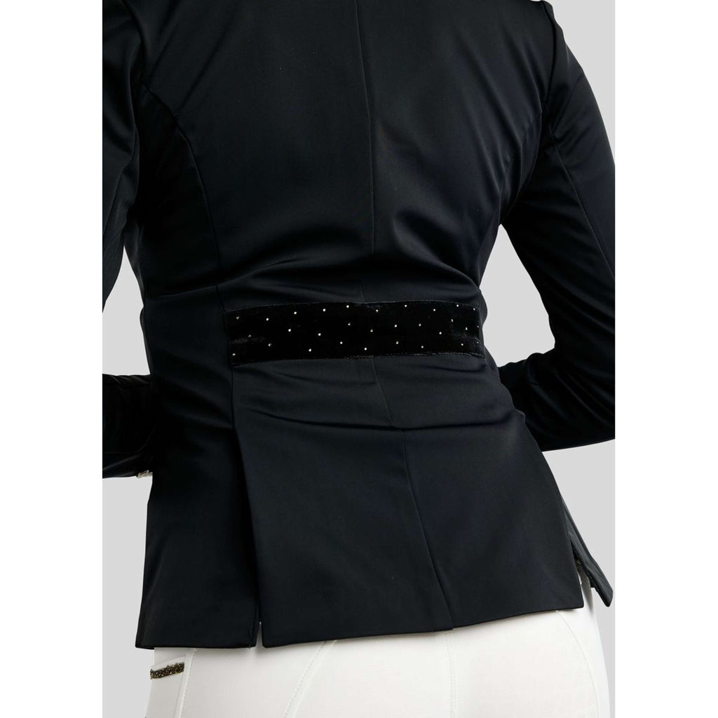 Montar Turnierjacket MoValerie Velvet Details Golden Quartz Crystals Schwarz