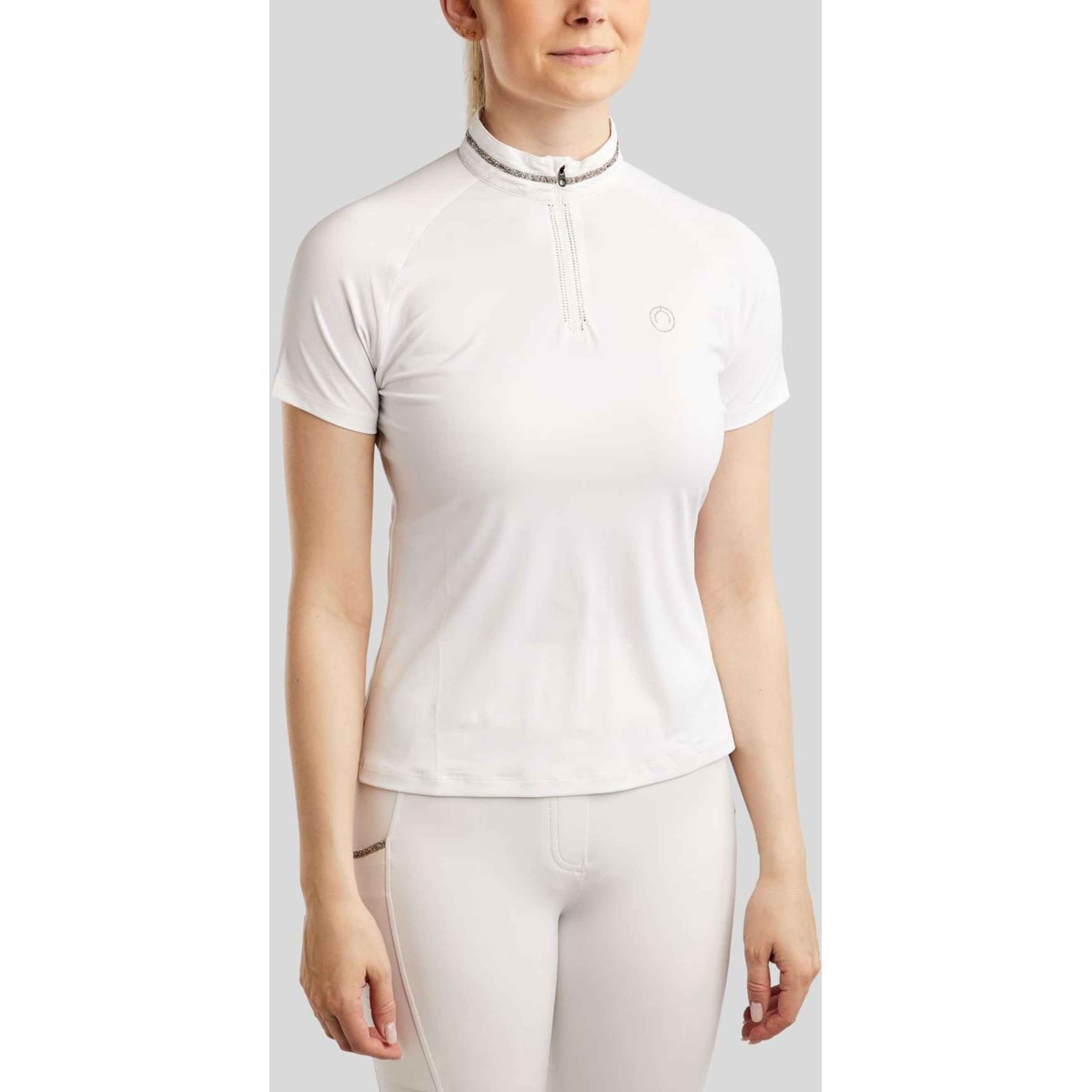 Montar Turniershirt MoLila Champagne Crystals Weiß