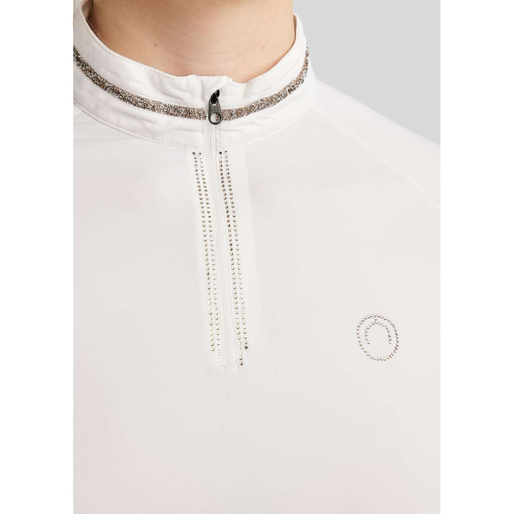 Montar Turniershirt MoLila Champagne Crystals Weiß