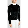 Montar Turniershirt MoValerie Velvet Golden Quartz Crystals Lange Ärmel Schwarz