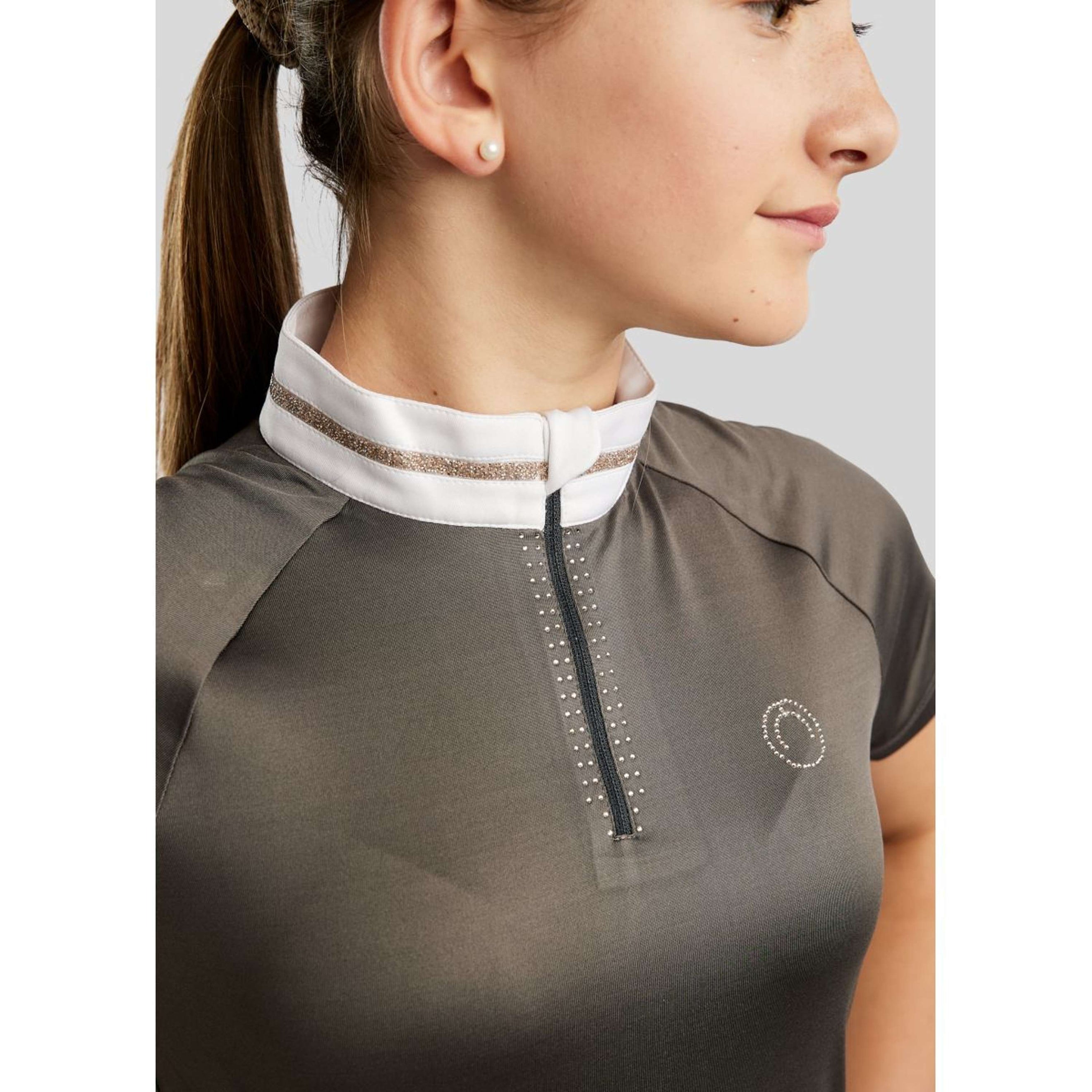 Montar Turniershirt MoLila Champagne Crystals Junior Grau Montar Turniershirt MoLila Champagne Crystals Junior Grau