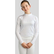 Montar Turniershirt MoEverline Golden Quartz Crystals Kids Lange Ärmel Weiß