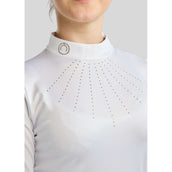 Montar Turniershirt MoEverline Golden Quartz Crystals Kids Lange Ärmel Weiß