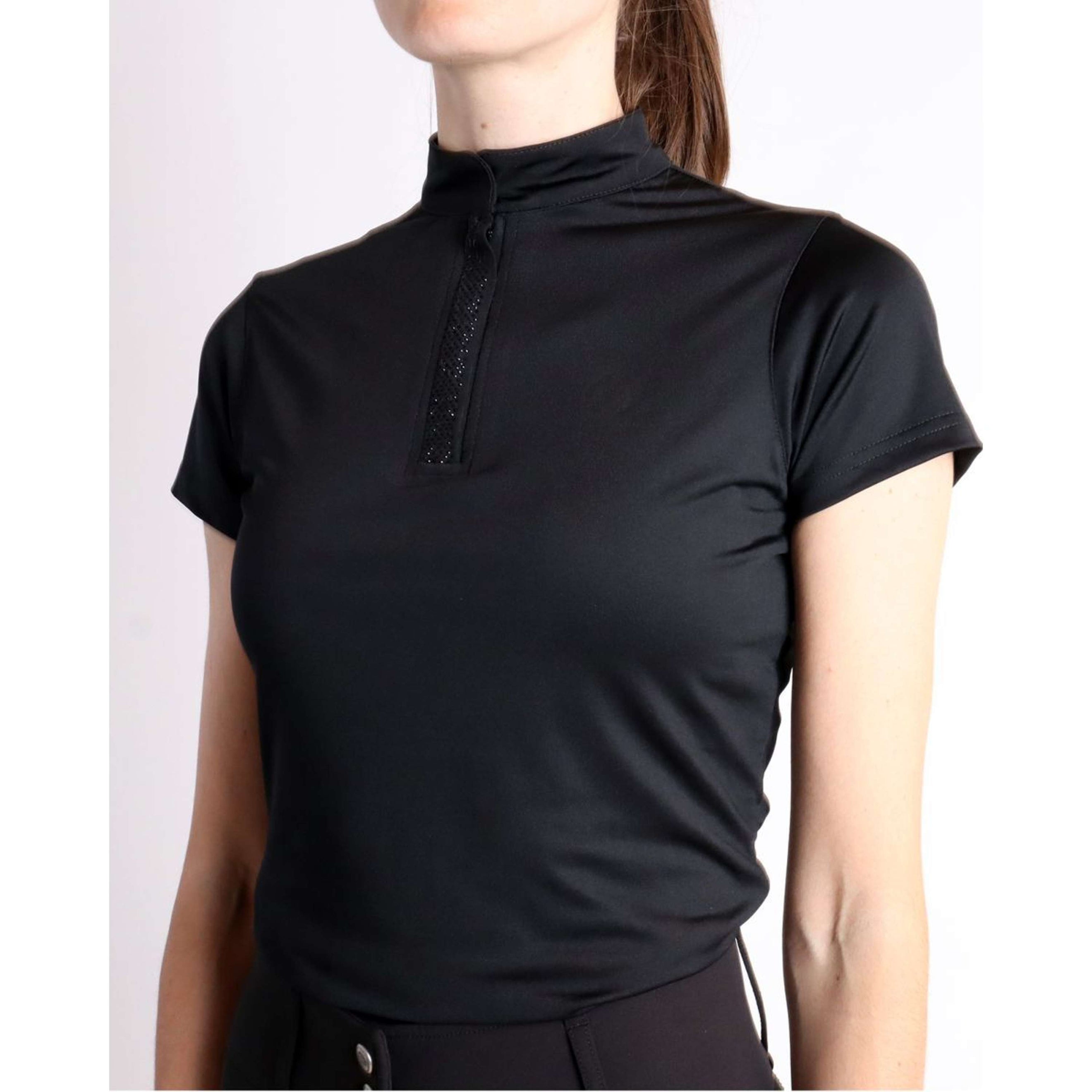 Montar Shirt Briella Crystal Kurze Ärmel Schwarz