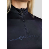 Montar Shirt MoAviana Crystal Logo Lange Ärmel Dark Navy