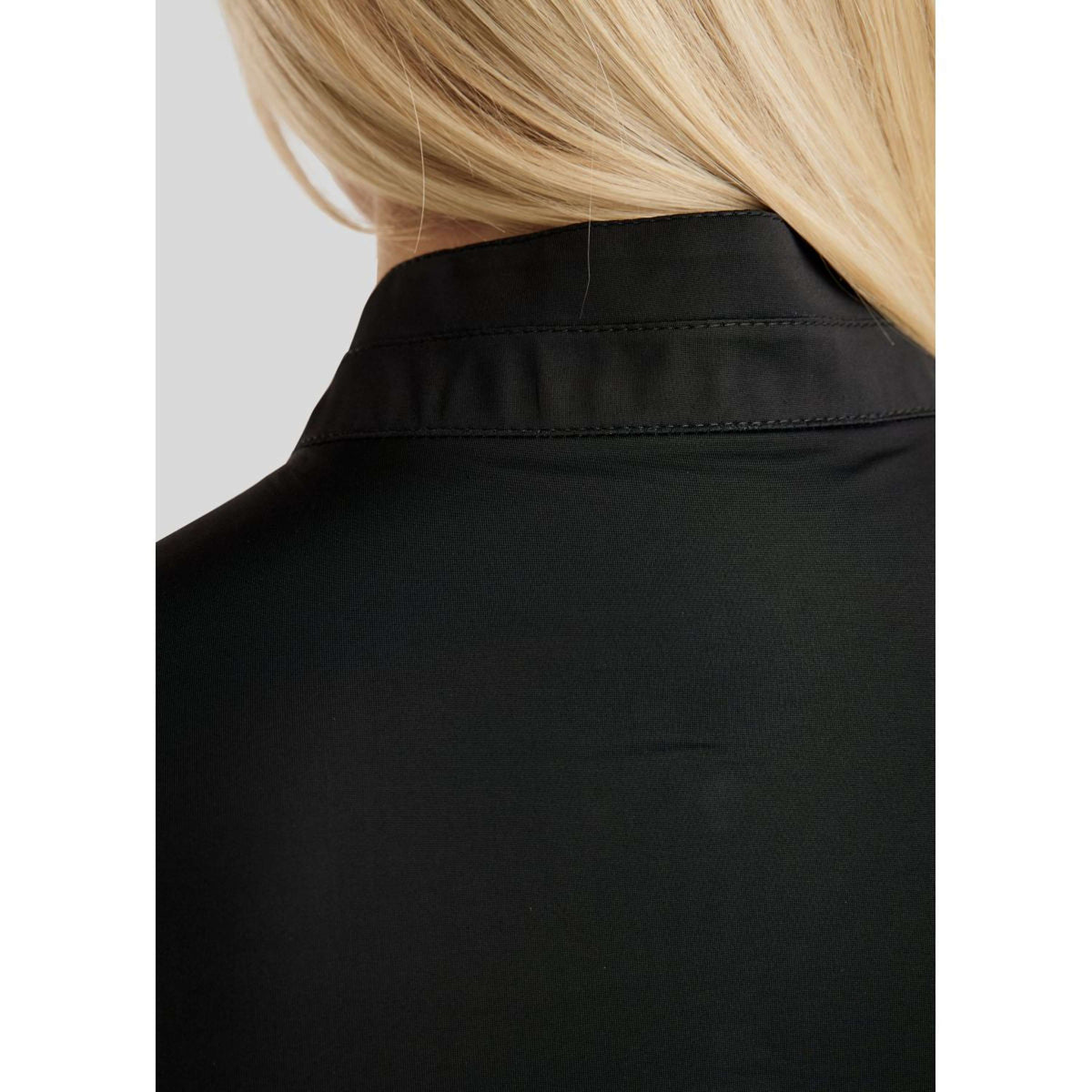 Montar Poloshirt MoPearl Pintuck Schwarz